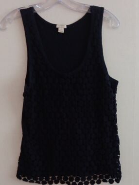 J. Crew Women’s Navy Sleeveless Crochet Tank Top